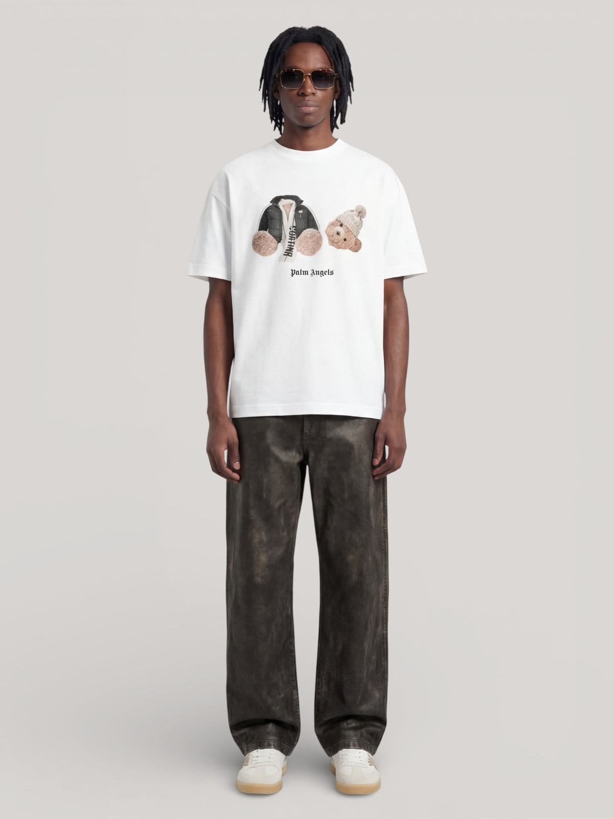 PALM ANGELS Broken Bear Cortina T-shirt WHITE PAMAA011JR001