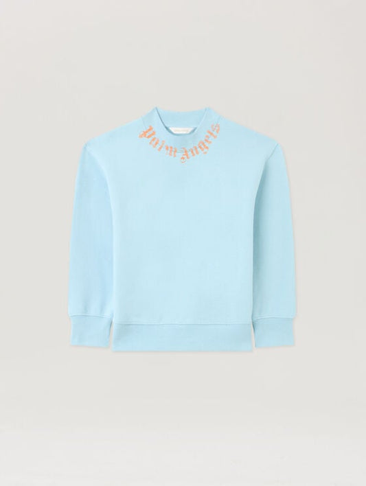 Neck Logo Brushed Crew Sweatshirt