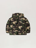 Camo Palms Hoodie Puffer Jacket