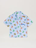 AOP BANANAS BOWLING SHIRT S/S SKY BLUE D