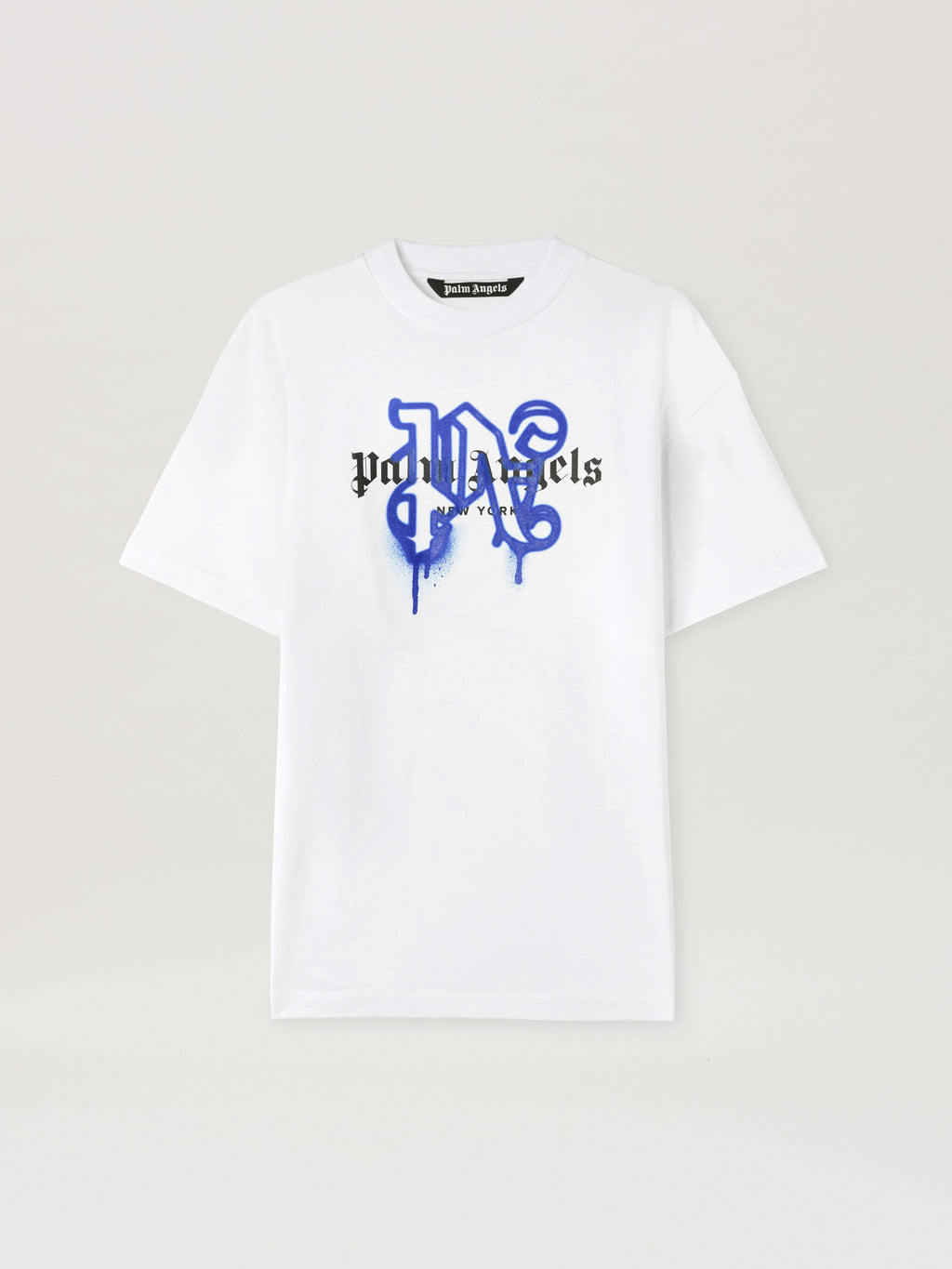 PALM ANGELS NY MONOGRAM SPRAY TEE WHITE PMAA001C99JER026
