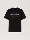 PALM ANGELS PARIS MONOGRAM SPRAY TEE BLACK PMAA001C99JER027