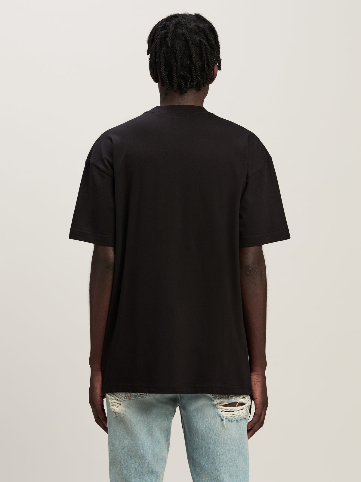 PALM ANGELS MILAN MONOGRAM SPRAY TEE BLACK PMAA001C99JER028