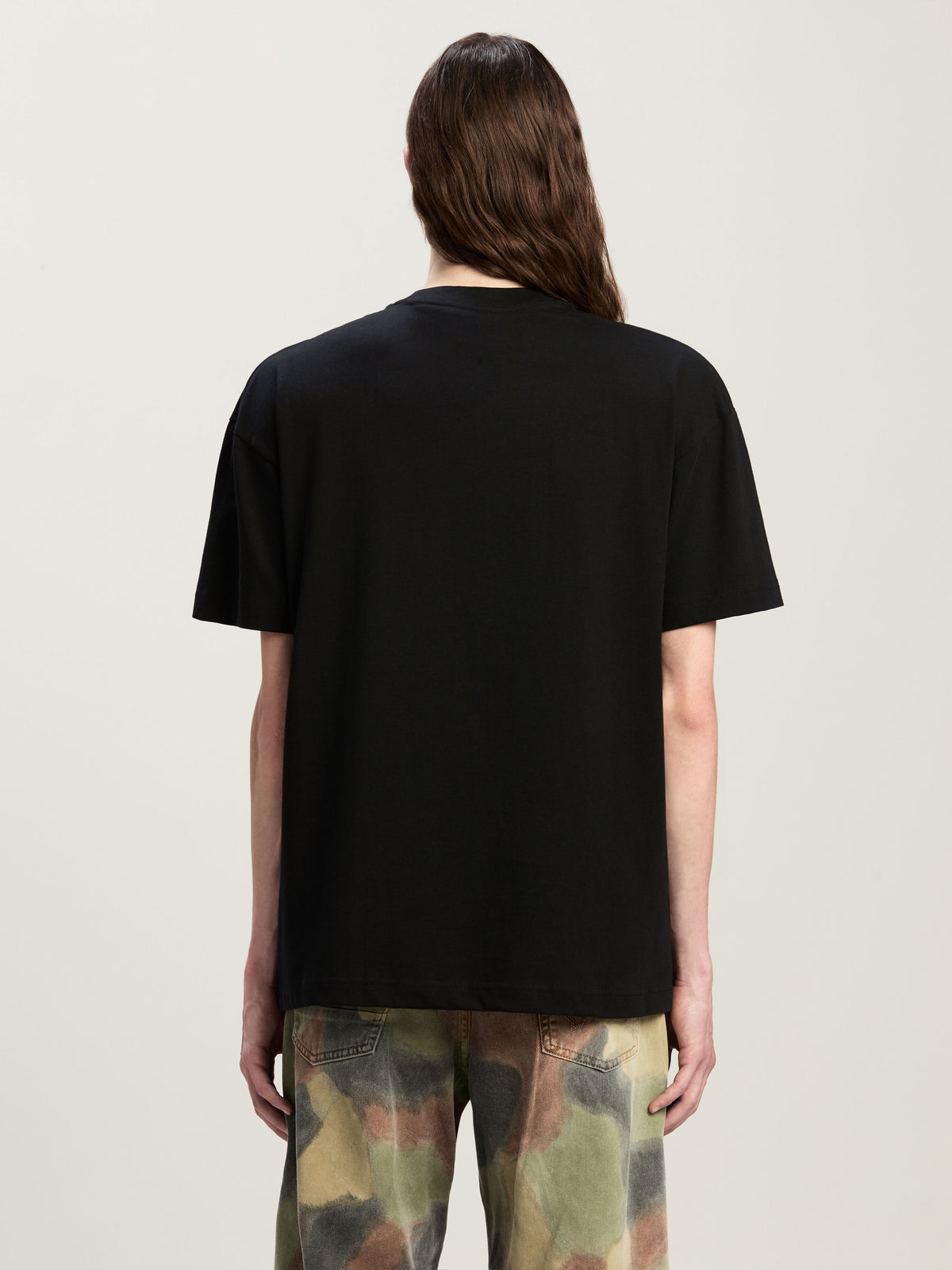 PALM ANGELS LAS VEGAS MONOGRAM SPRAY TEE BLACK GOLD PMAA001C99JER031