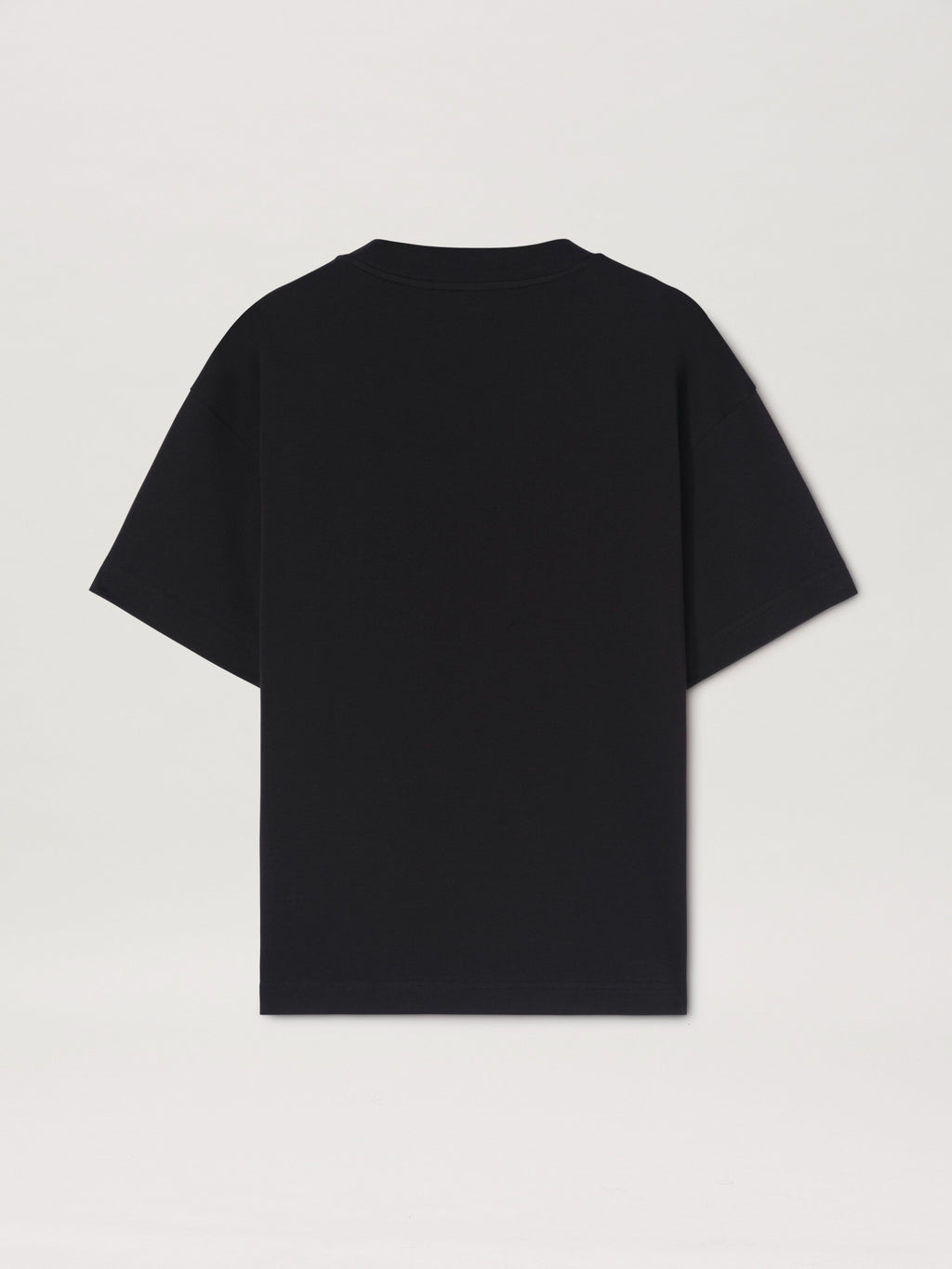 PALM ANGELS  NECK LOGO TEE BLACK - WHITE PMAA001S25JER002