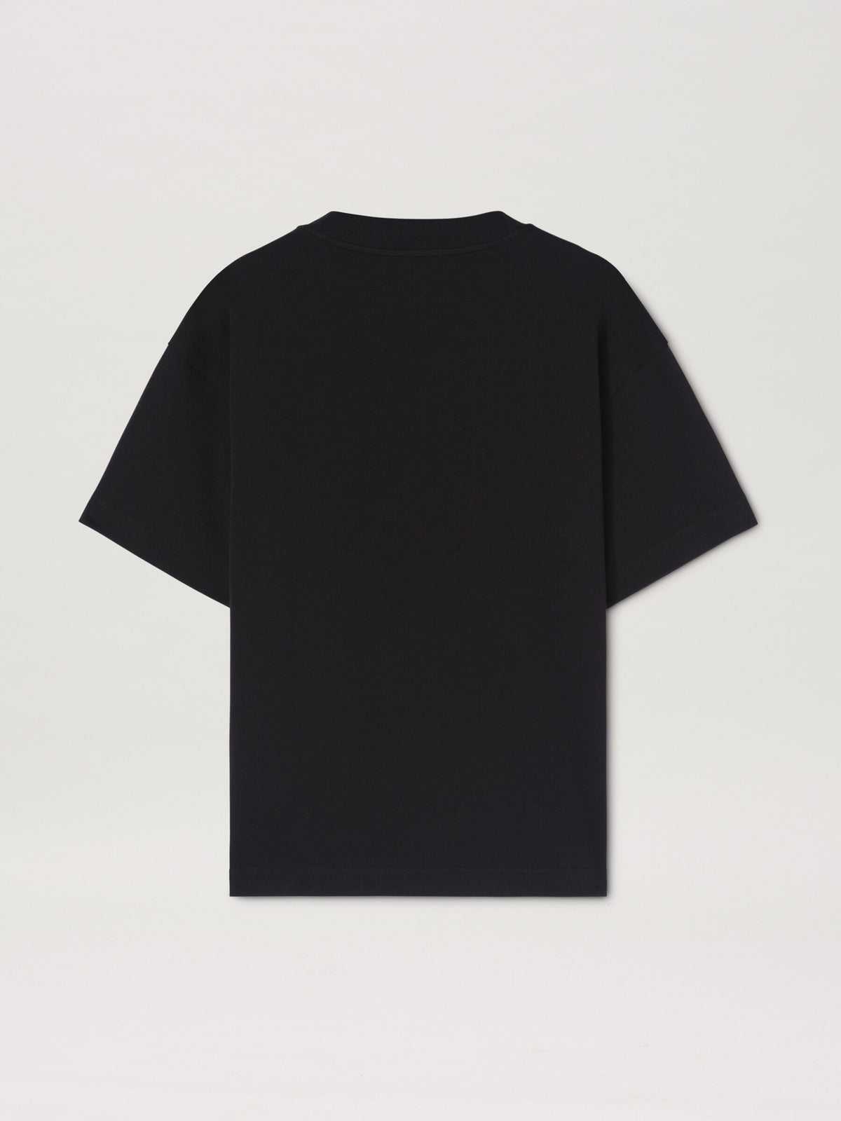 PALM ANGELS  NECK LOGO TEE BLACK - WHITE PMAA001S25JER002