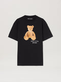 PALM ANGELS  BEAR IN MIND REG TEE BLACK - BROWN PMAA001S25JER005