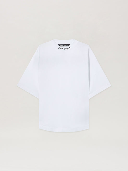 PALM ANGELS Classic Logo Over Tee WHITE BLACK PMAA002C99JER001