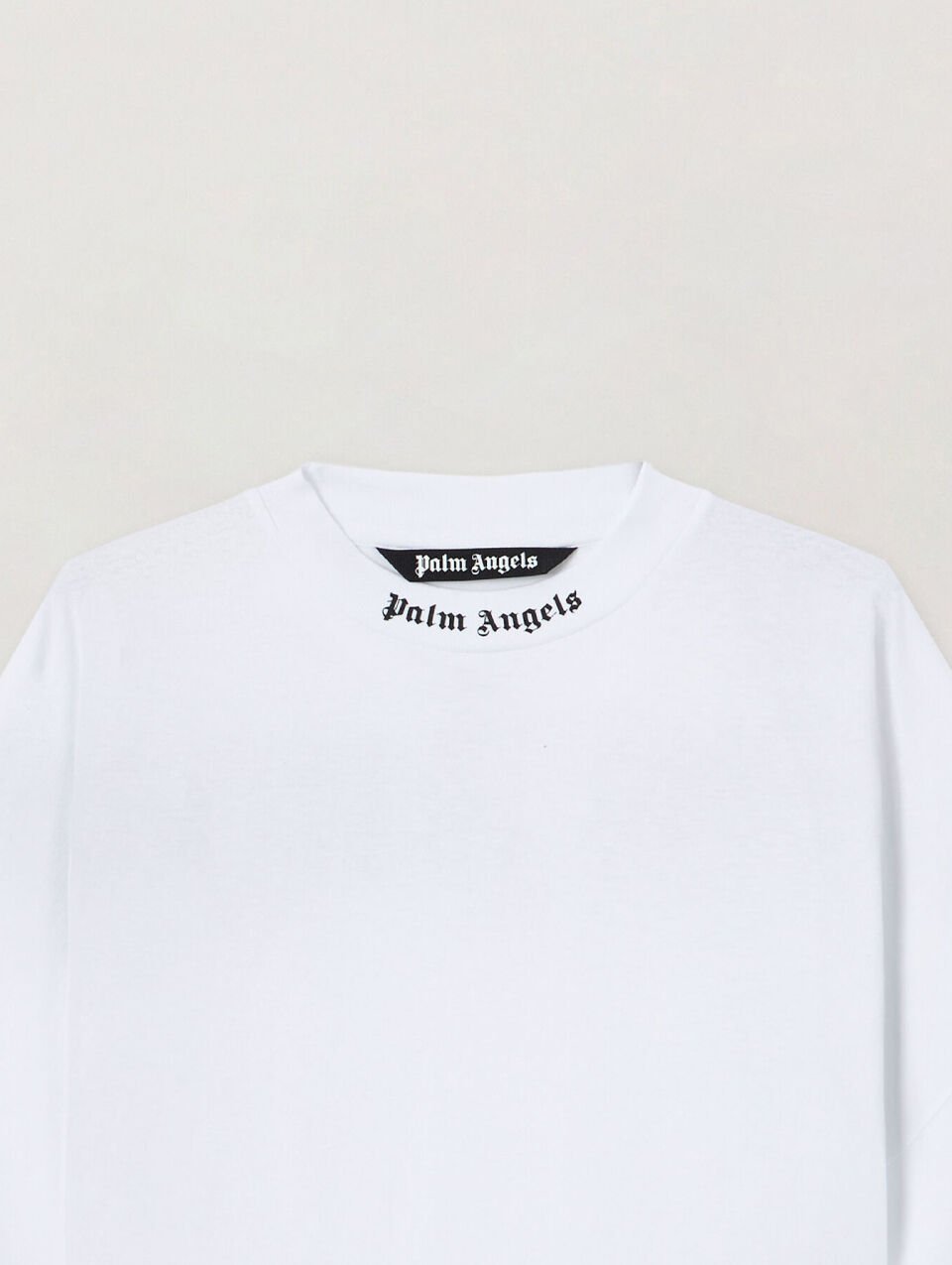 PALM ANGELS Classic Logo Over Tee WHITE BLACK PMAA002C99JER001