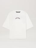 PALM ANGELS BACK CURVED LOGO OVER TEE OFF WHITE - BL OFF WHITE - BLACK PMAA002S25JER001