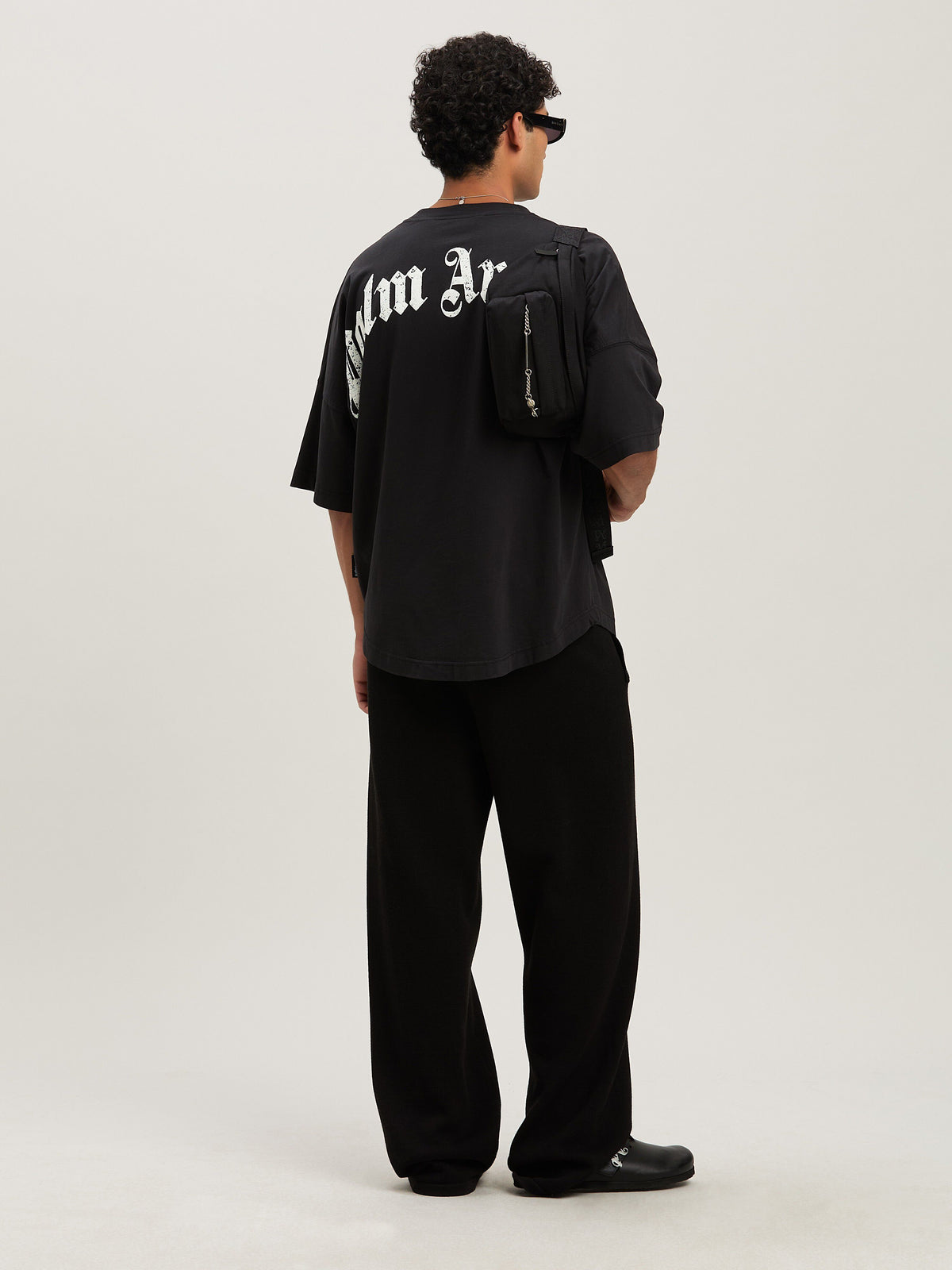 PALM ANGELS  BLACK - OFF WHITE PMAA002S25JER001