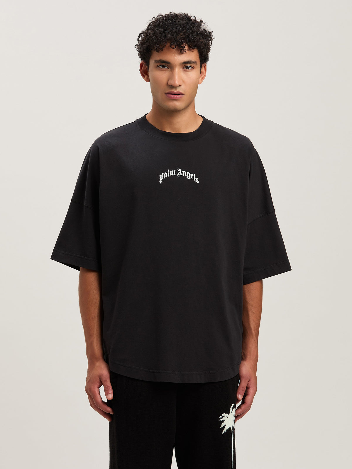 PALM ANGELS  BLACK - OFF WHITE PMAA002S25JER001