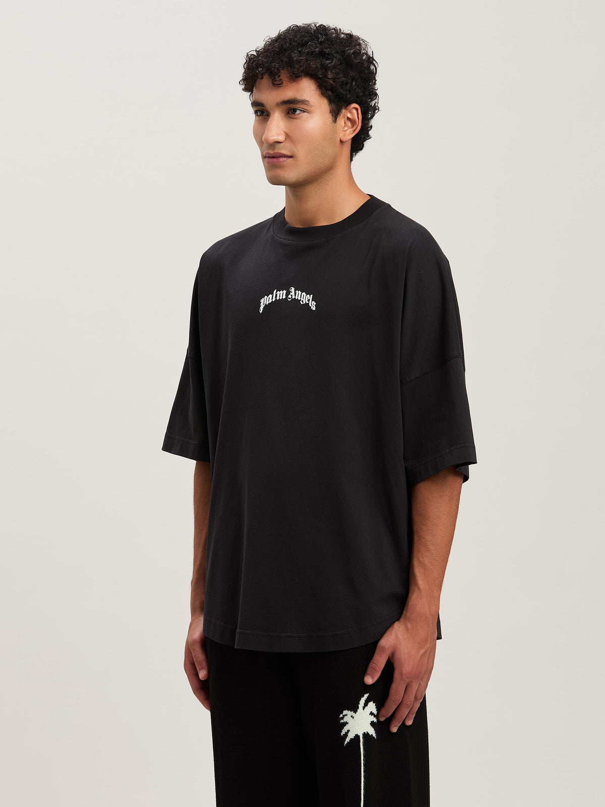 PALM ANGELS  BLACK - OFF WHITE PMAA002S25JER001