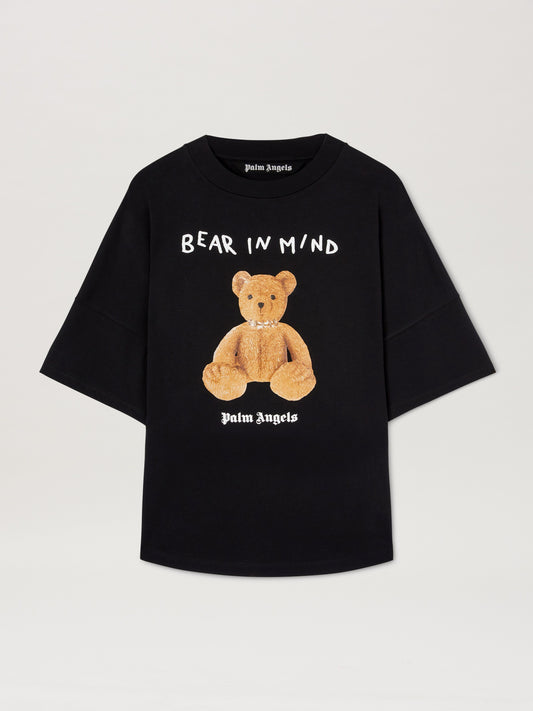 PALM ANGELS  BEAR IN MIND OVER TEE BLACK - BROWN PMAA002S25JER002