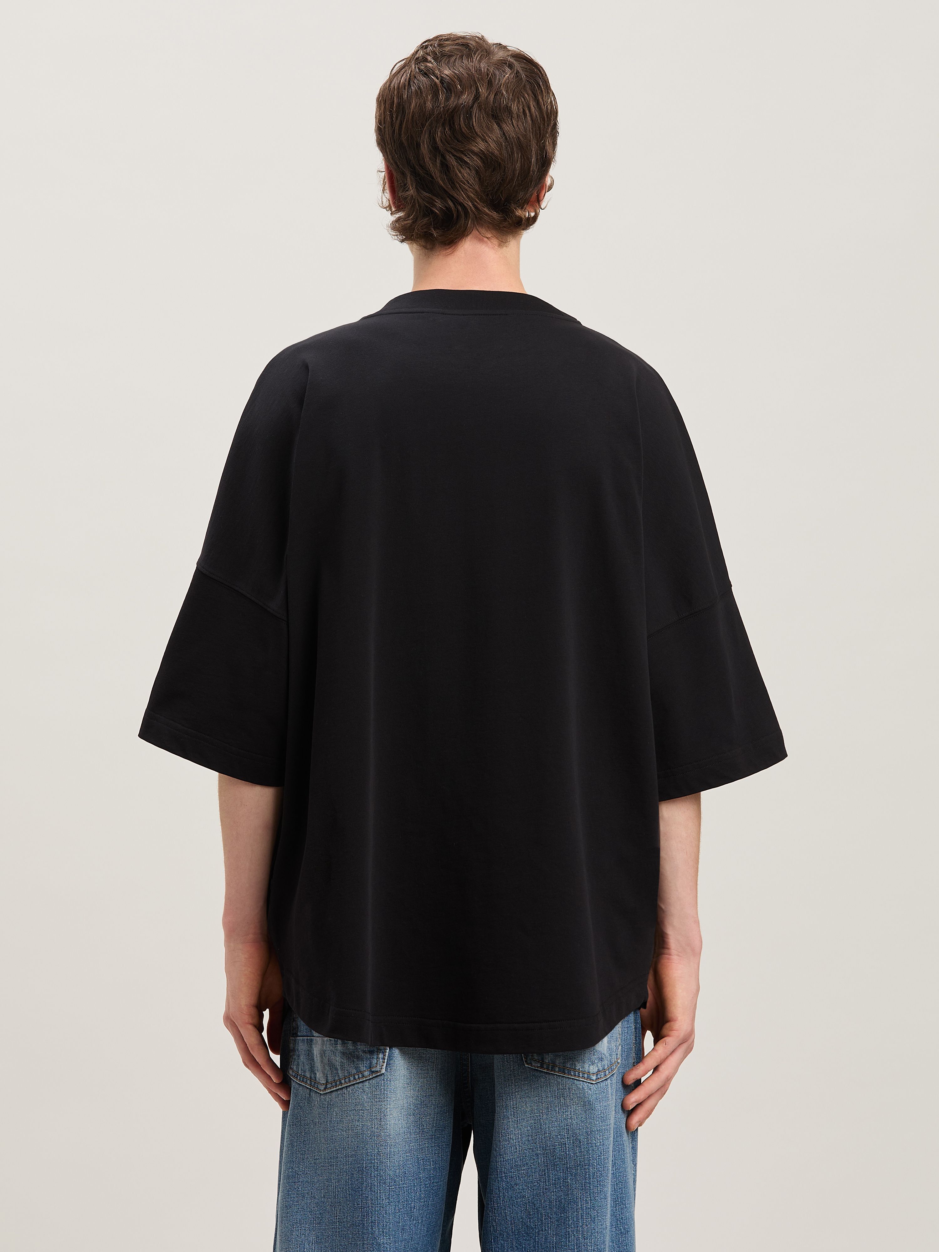 PALM ANGELS  BEAR IN MIND OVER TEE BLACK - BROWN PMAA002S25JER002