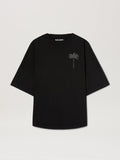 PALM ANGELS  PALMS OVER TEE VINTAGE BLACK - VINTAGE B VINTAGE BLACK - VINTAGE BLACK PMAA002S25JER004