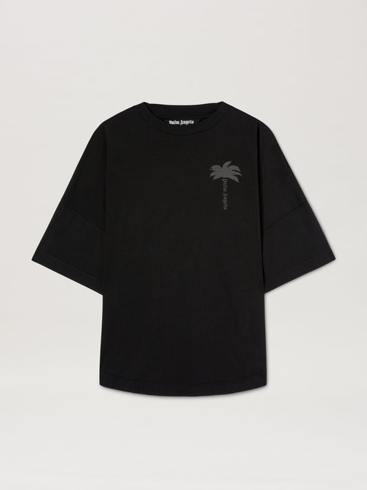 PALM ANGELS  PALMS OVER TEE VINTAGE BLACK - VINTAGE B VINTAGE BLACK - VINTAGE BLACK PMAA002S25JER004