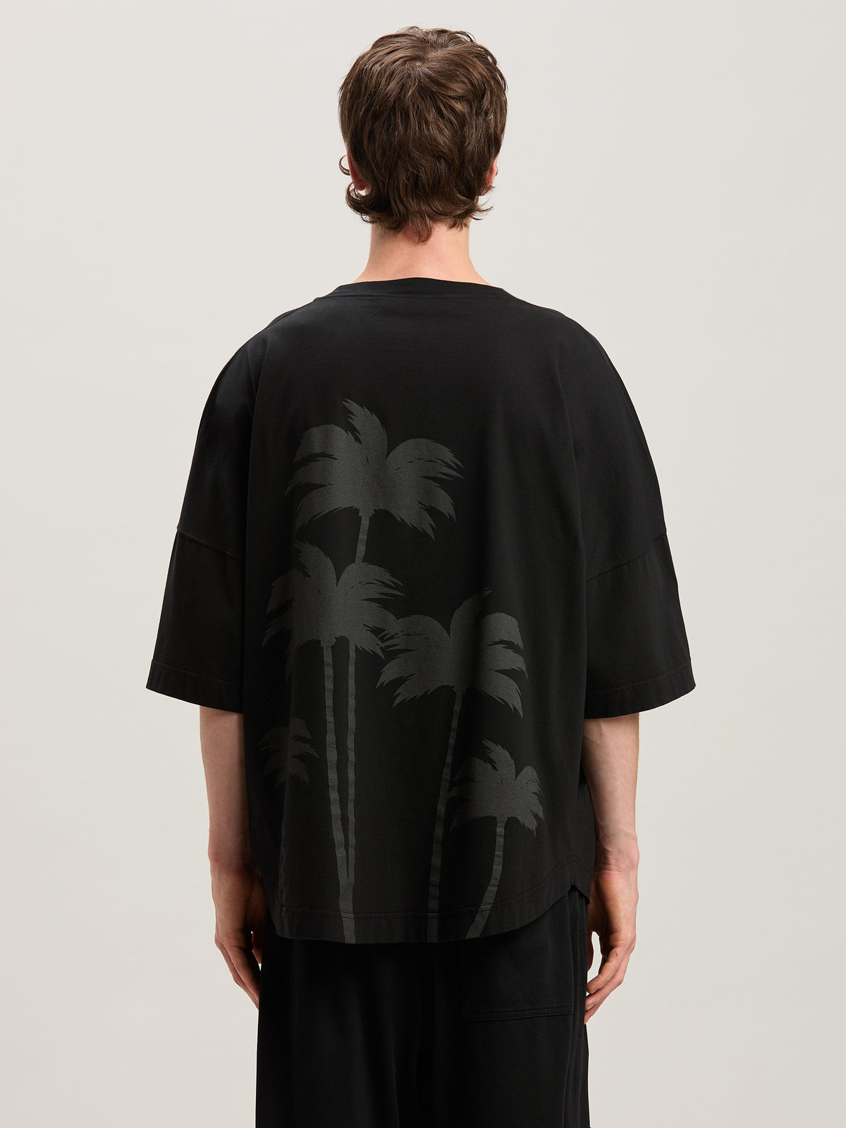 PALM ANGELS  PALMS OVER TEE VINTAGE BLACK - VINTAGE B VINTAGE BLACK - VINTAGE BLACK PMAA002S25JER004