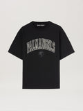 PALM ANGELS  COLLEGE PALM SLIM TEE BLACK - VINTAGE BL BLACK - VINTAGE BLACK PMAA089S25JER001