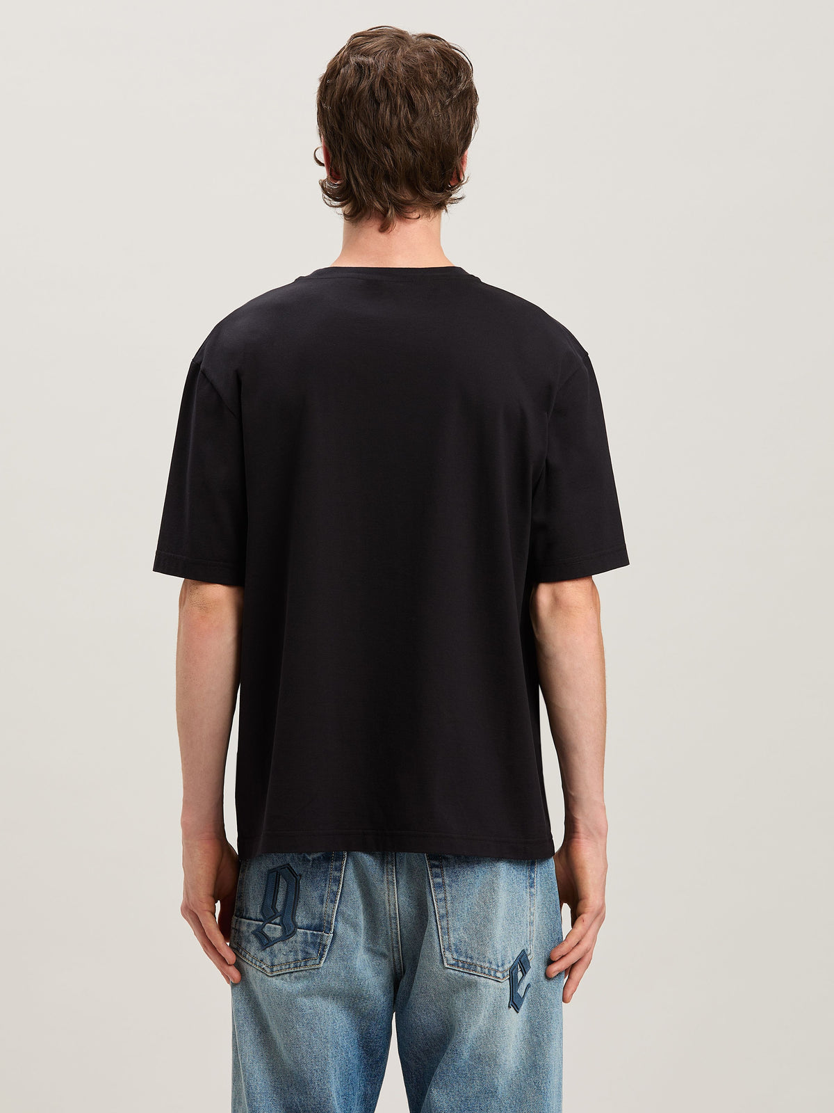 PALM ANGELS  BURNING OASI SLIM TEE BLACK - MULTICOLOR PMAA089S25JER002