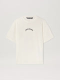 PALM ANGELS  BACK CURVED LOGO SLIM TEE OFF WHITE - BL OFF WHITE - BLACK PMAA089S25JER004