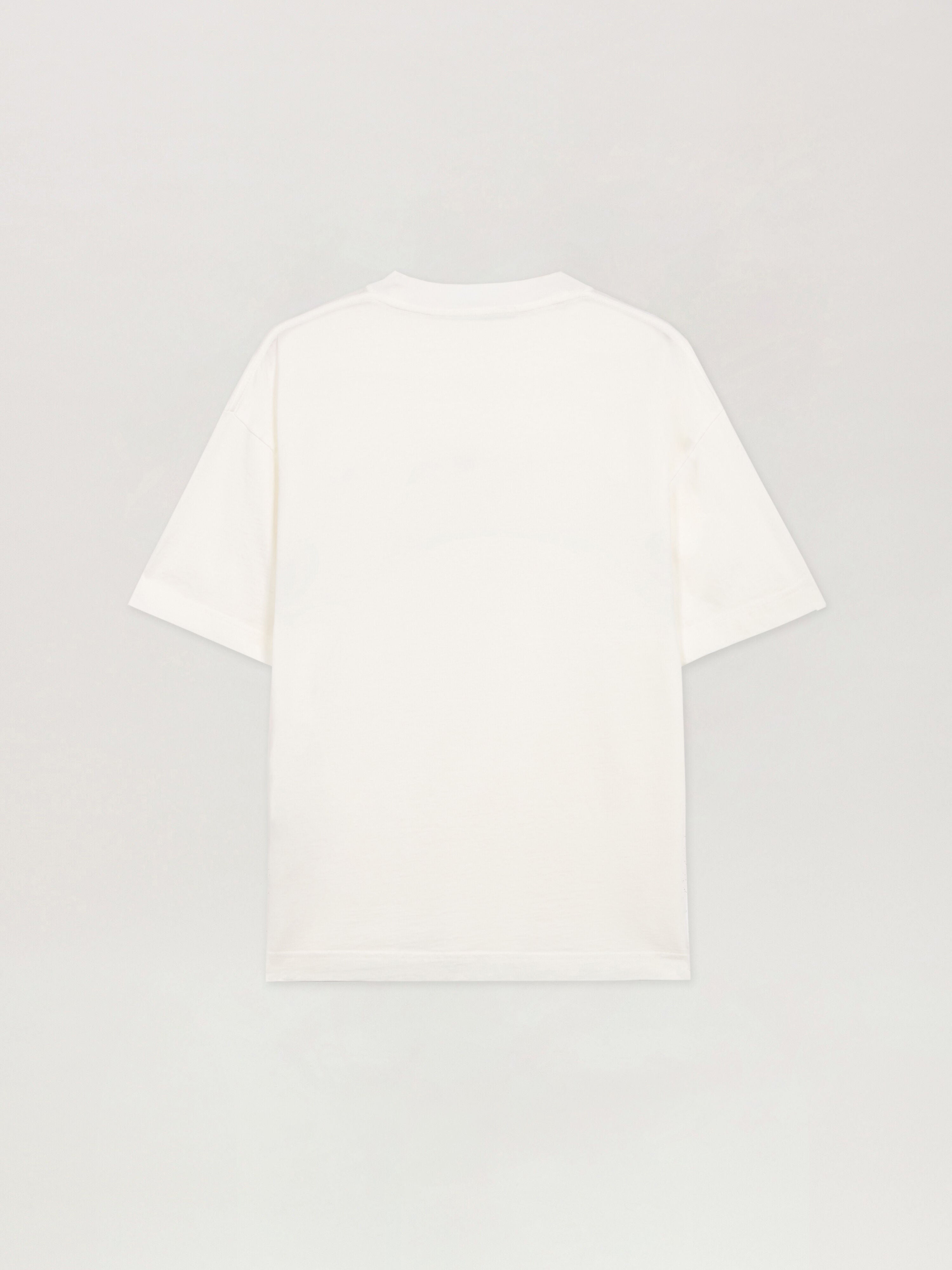 PALM ANGELS Curved Logo T-Shirt OFF WHITE - BLACK PMAA109F25JER003