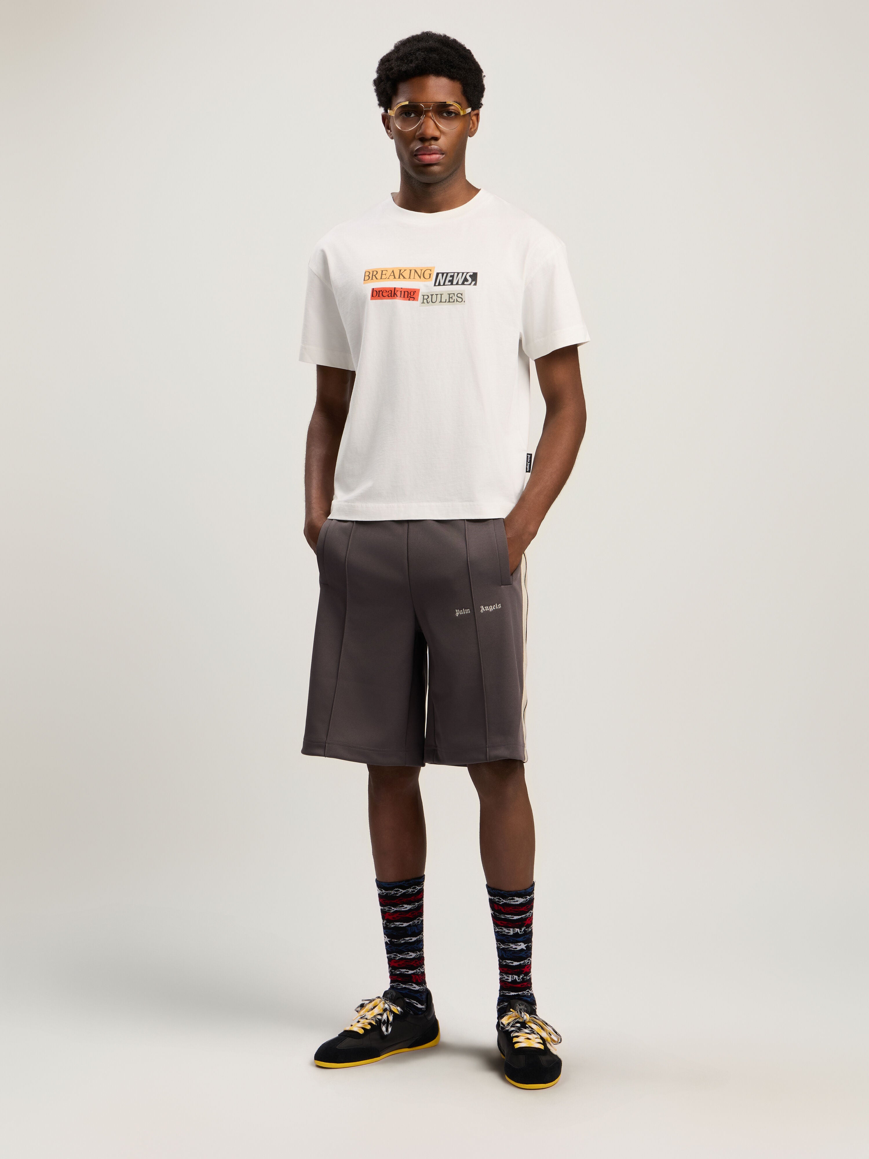 PALM ANGELS PaxLaTimesT-Shirt OFF WHITE - MULTICOLOR PMAA109F25JER005