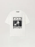 PALM ANGELS Decoding Palm Culture Regular T-Shirt OFF WHITE - BLACK PMAA109F25JER006