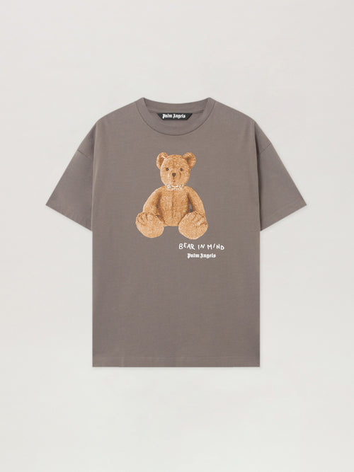 PALM ANGELS Bear In Mind T-Shirt DARK GREY - BROWN PMAA109F25JER00A