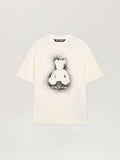 PALM ANGELS Spray Bear Reg T-Shirt OFF WHITE - BLACK PMAA109F25JER00B