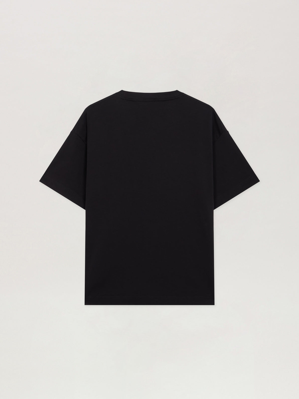 PALM ANGELS Spray Neck Logo T-Shirt BLACK - OFF WHITE PMAA109F25JER00C