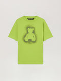PALM ANGELS Spray Bear T-Shirt LIME MILITARY GREEN PMAA109S26JER001