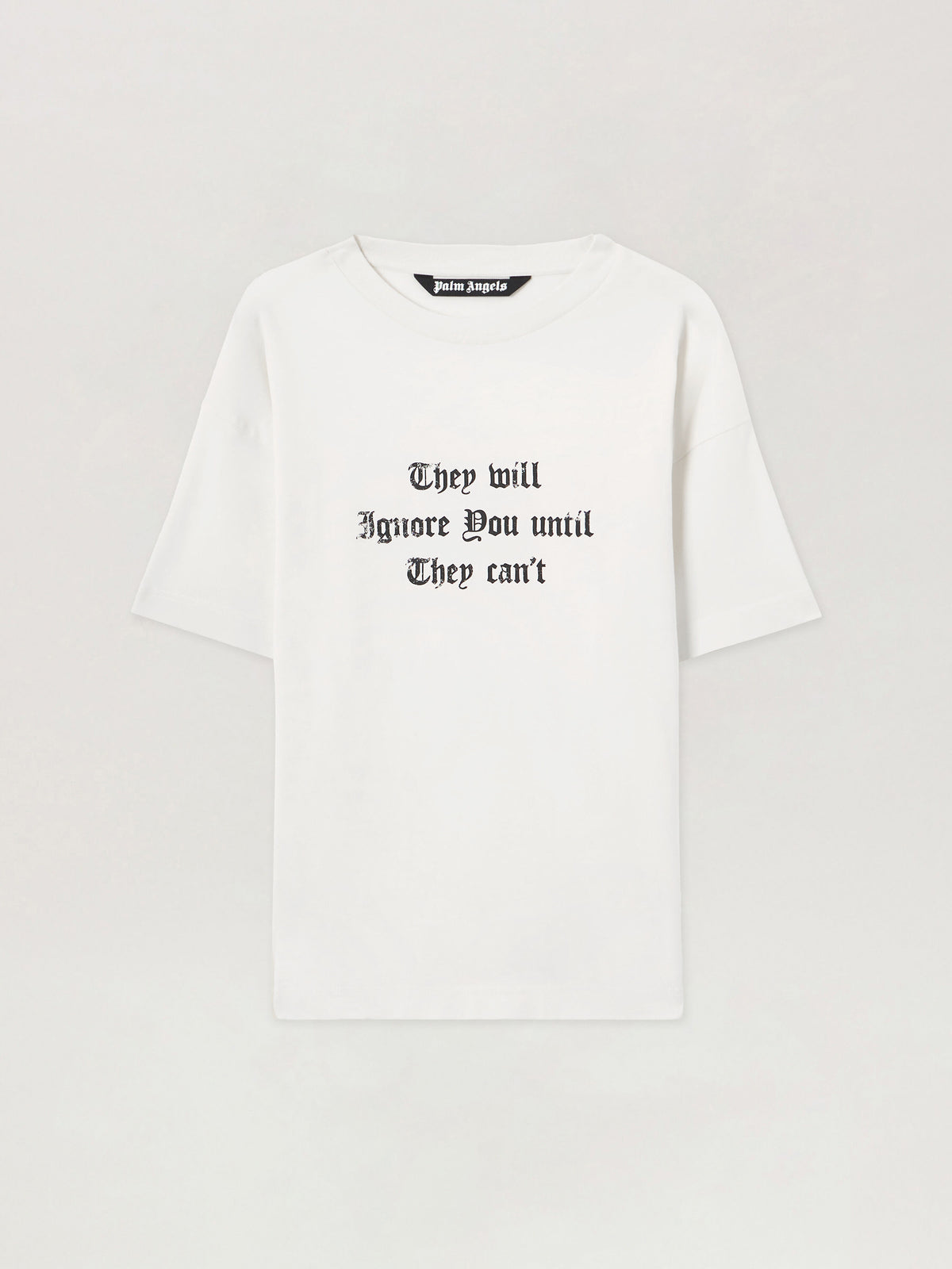 PALM ANGELS Statement T-Shirt OFF WHITE BLACK PMAA109S26JER005