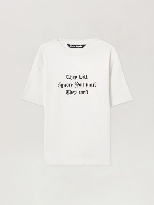 PALM ANGELS Statement T-Shirt OFF WHITE BLACK PMAA109S26JER005