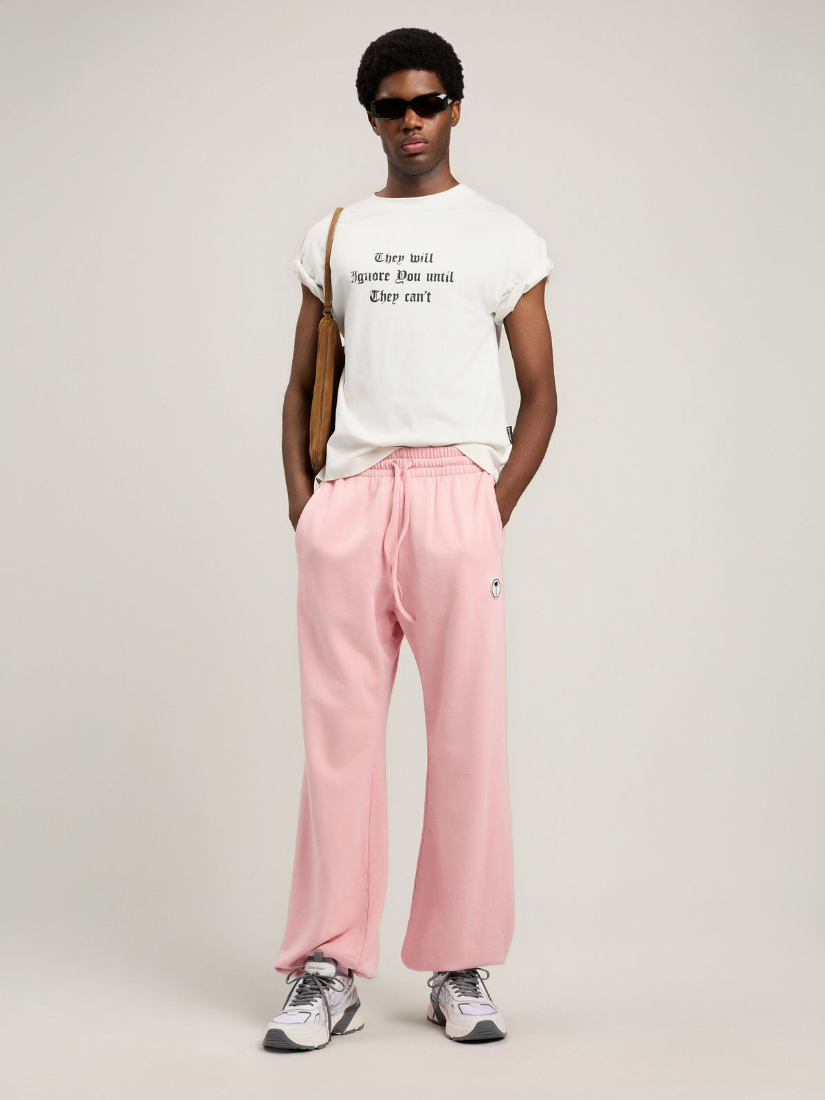 PALM ANGELS Statement T-Shirt OFF WHITE BLACK PMAA109S26JER005