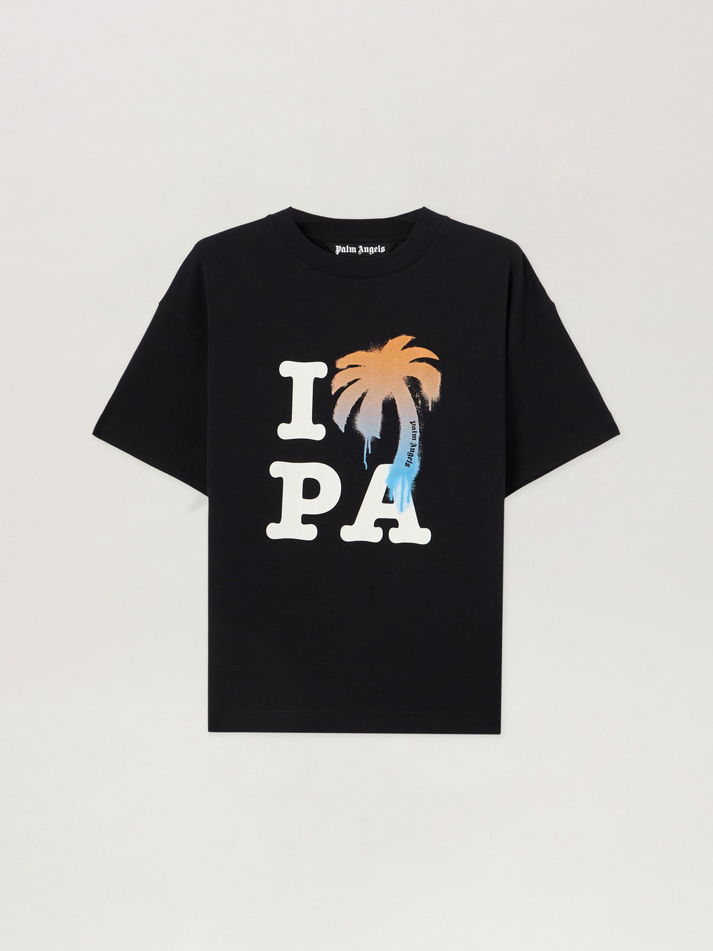 PALM ANGELS I Love PA T-Shirt BLACK WHITE PMAA109S26JER007