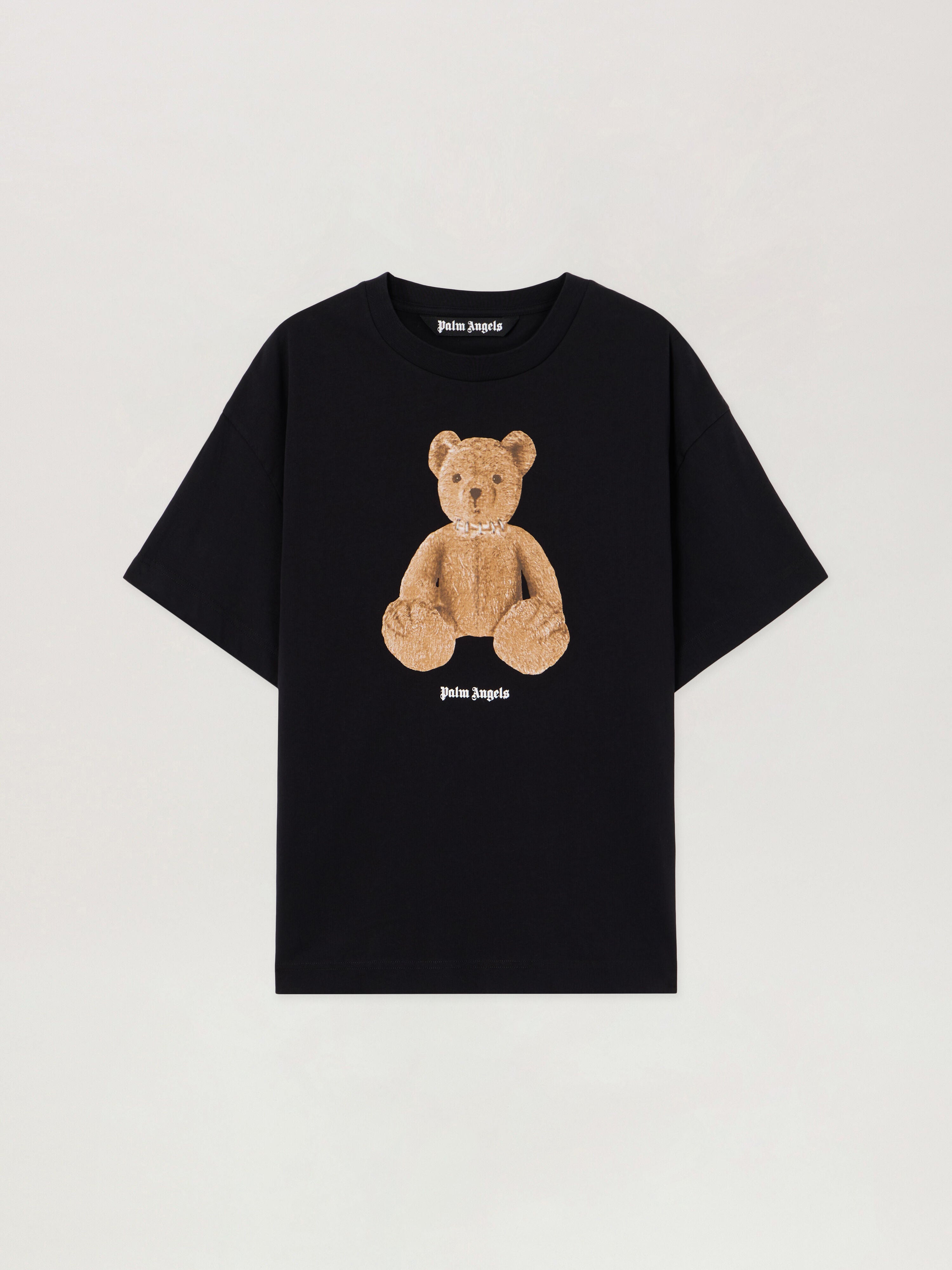 PALM ANGELS Bear T-Shirt BLACK BROWN PMAA109S26JER00A