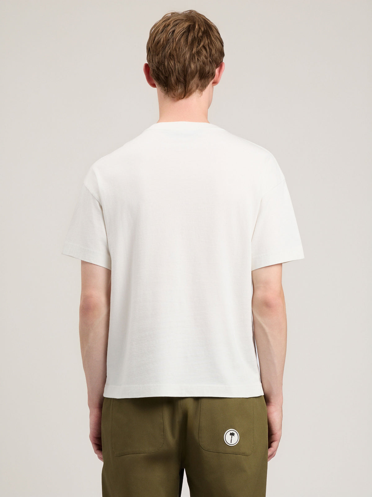 PALM ANGELS Palm Sunset T-Shirt OFF WHITE MULTICOLOR PMAA109S26JER00C