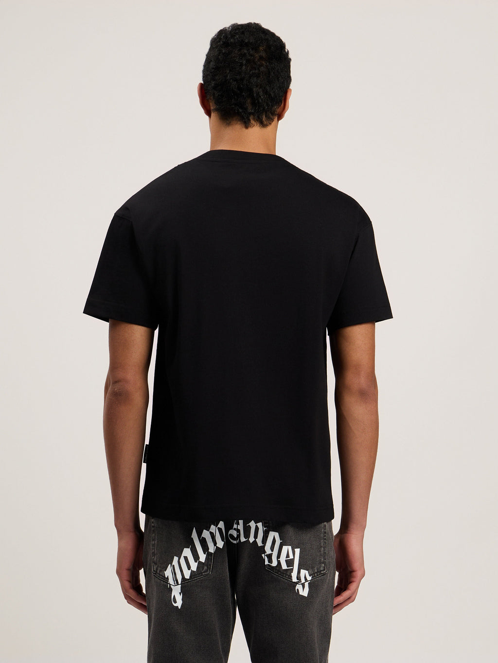 PALM ANGELS Spray City Los Angeles T-Shirt Black/Green PMAA109T26JER001