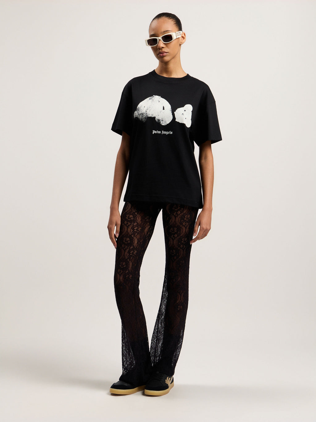 PALM ANGELS  Black/White PMAA109T26JER002