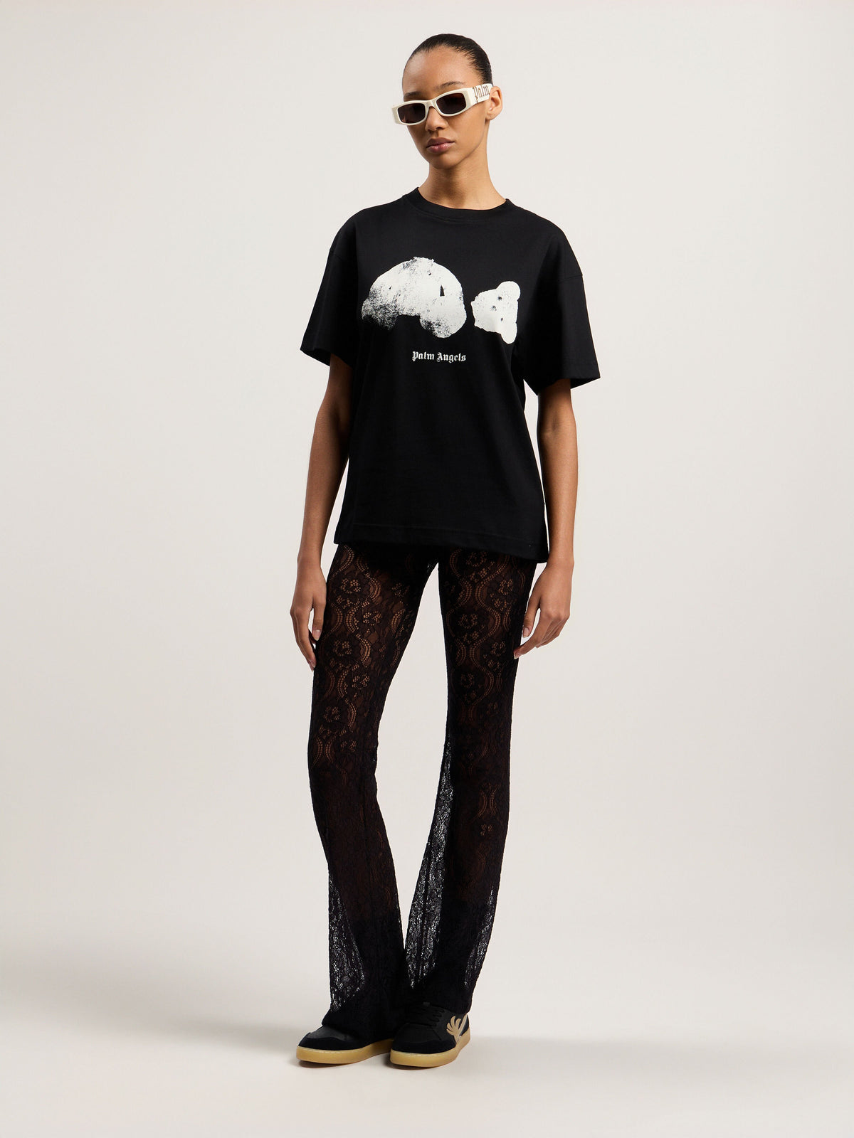 PALM ANGELS  Black/White PMAA109T26JER002