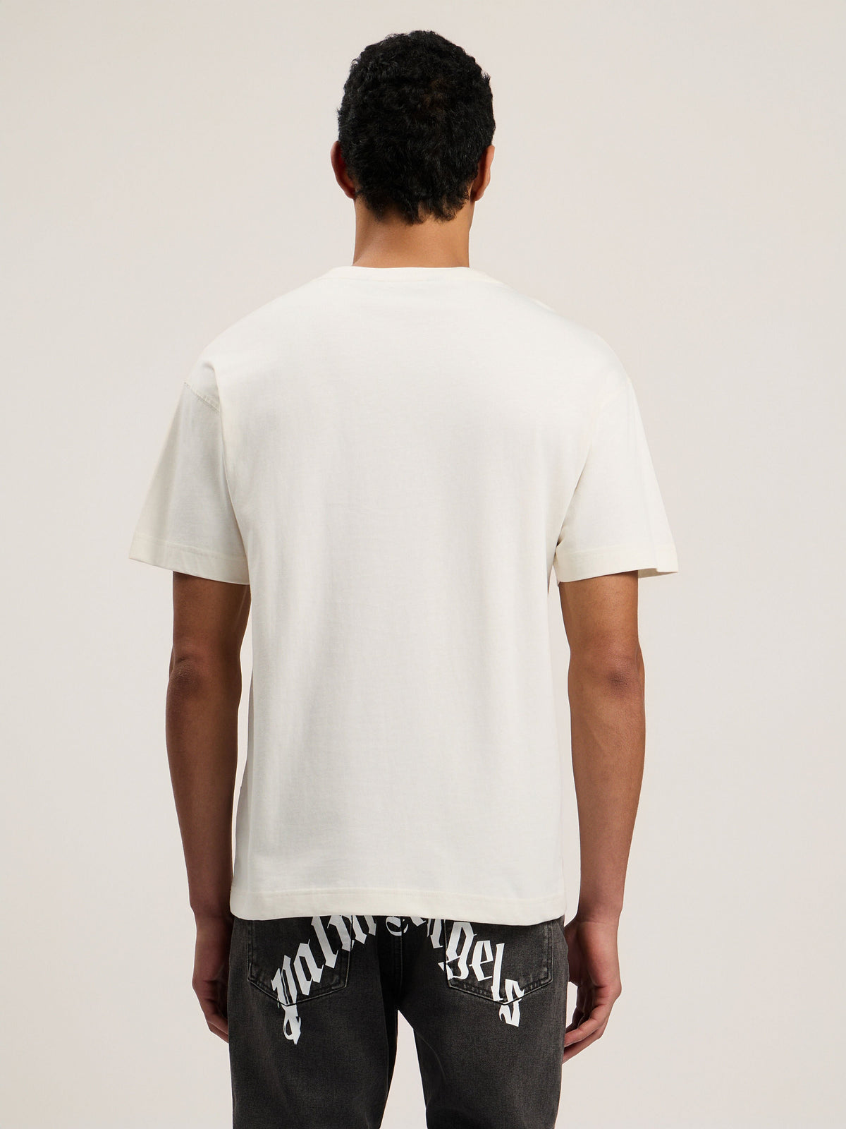 PALM ANGELS Spray City Milan T-Shirt OFF White/Blue PMAA109T26JER004