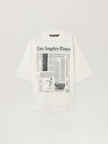PALM ANGELS PaxLaTimes News Over T-shirt OFF WHITE - BLACK PMAA10BF25JER002