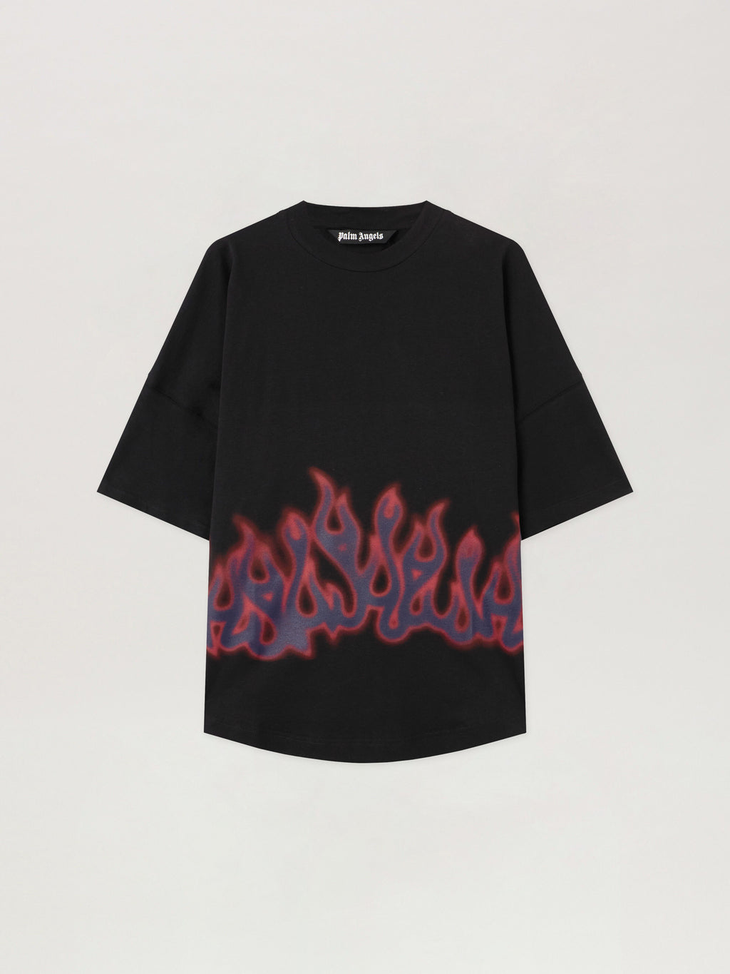 PALM ANGELS Flames Over T-Shirt BLACK - MULTICOLOR PMAA10BF25JER003