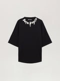 PALM ANGELS Classic Logo Over T-shirt BLACK - OFF WHITE PMAA10BF25JER006
