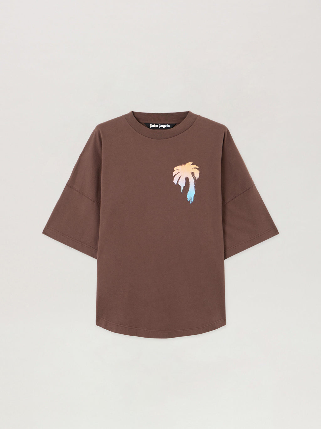 PALM ANGELS I Love PA Over T-Shirt BROWN WHITE PMAA10BS26JER003