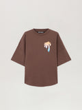 PALM ANGELS I Love PA Over T-Shirt BROWN WHITE PMAA10BS26JER003