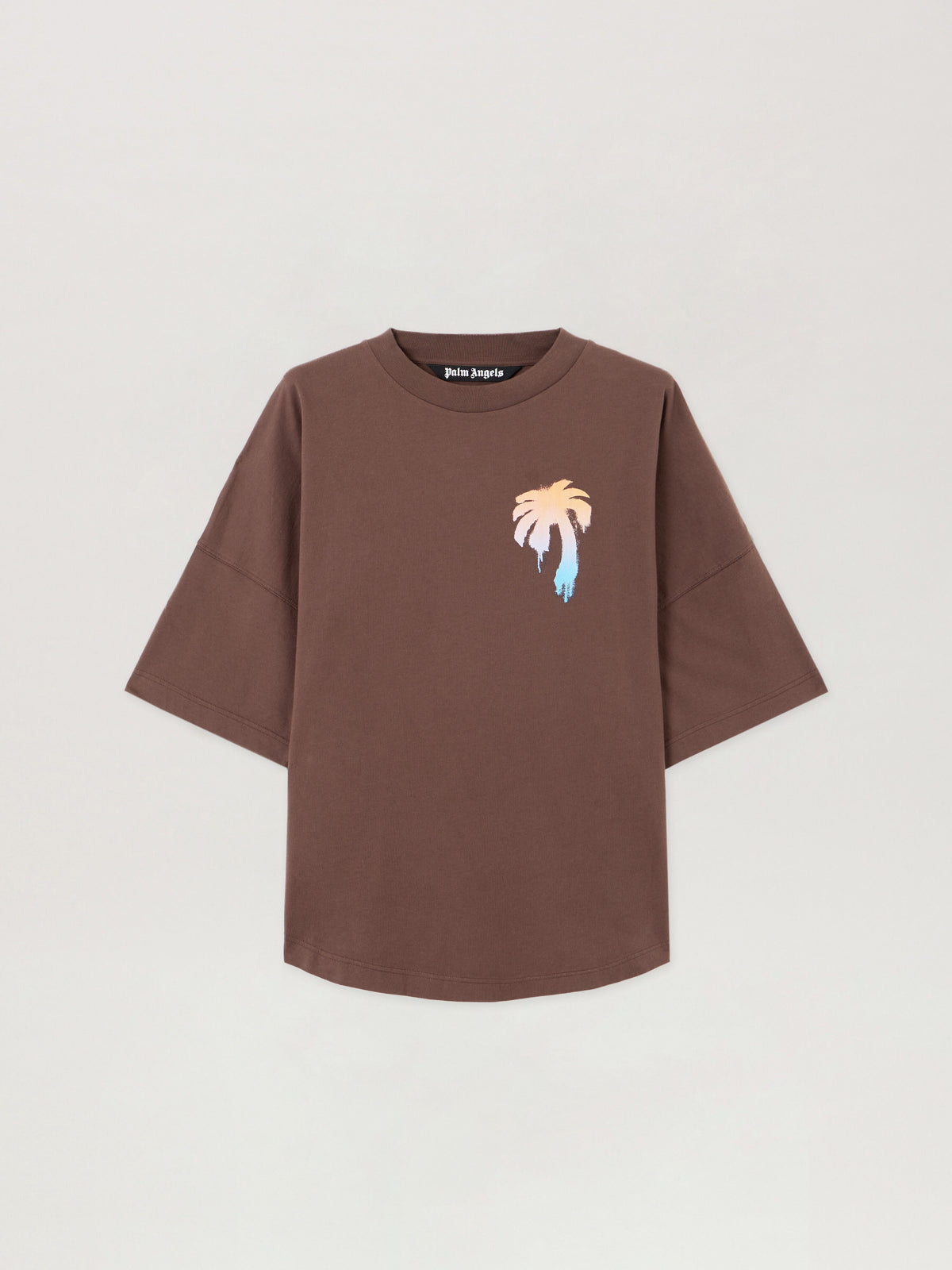 PALM ANGELS I Love PA Over T-Shirt BROWN WHITE PMAA10BS26JER003