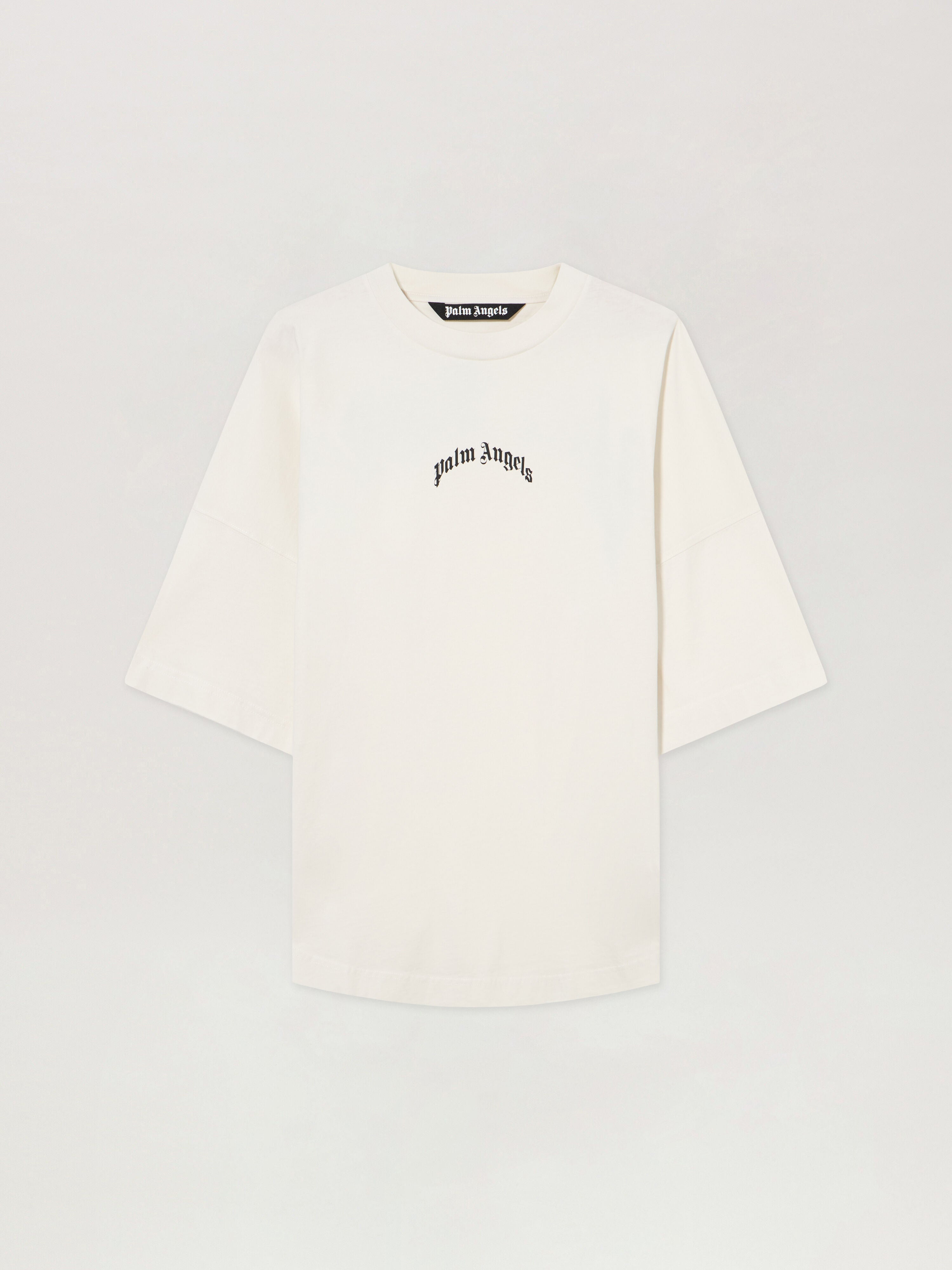 PALM ANGELS Classic Logo Over T-Shirt OFF WHITE BLACK PMAA10BS26JER007