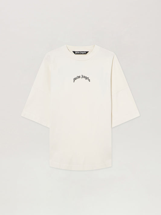 PALM ANGELS Classic Logo Over T-Shirt OFF WHITE BLACK PMAA10BS26JER007